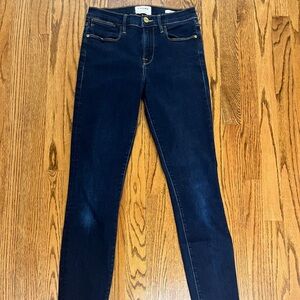 Frame Denim Dark Blue Skinny Jeans